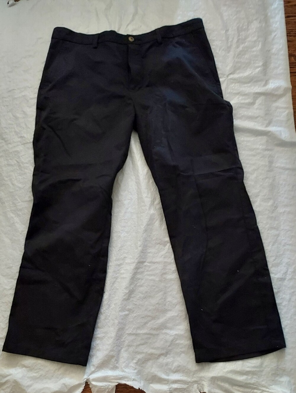 St. John's Bay Men's Black Straight-Leg Dress Pants